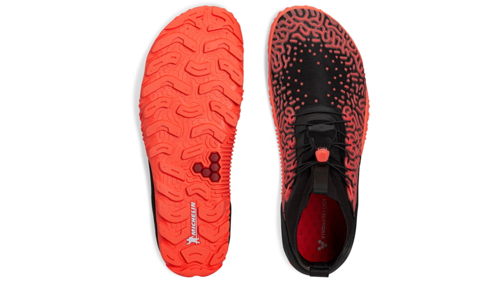 Vivobarefoot Esc Tempest Trailrunning Shoes - Mens, Black Neon Coral, 42, 300099-0242