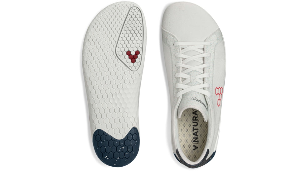 Vivobarefoot Geo Court Eco Casual Shoes - Mens, White/Navy/Red, 8 US, 300134-02-41