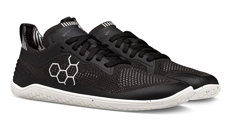 Vivobarefoot Geo Racer Knit Road Running Shoes - Mens, Obsidian, 46, 302054-0146