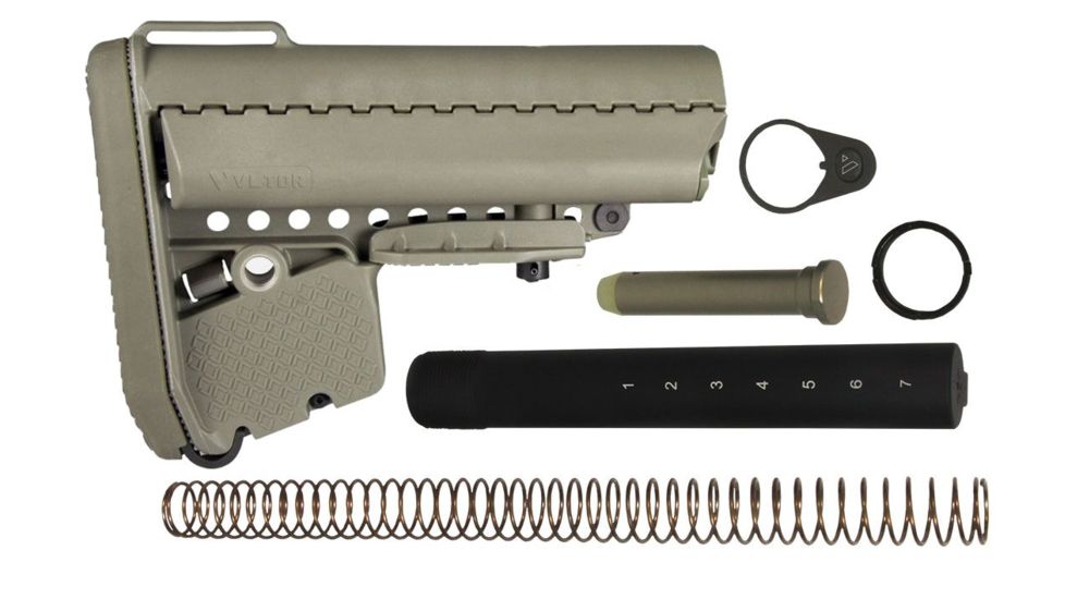 Vltor A5 Buffer and Recoil System, Emod Milspec, Foliage Green AEBK-A5G