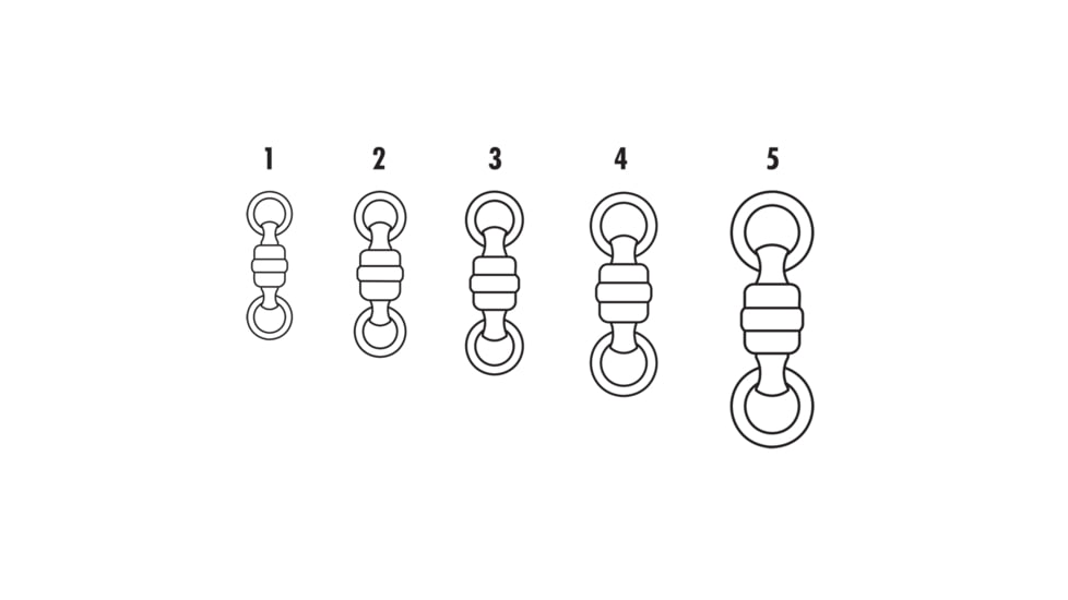 VMC BSHBSWR Black Stainless Steel Heavy-Duty Ball Bearing Swivel 4 - 280lb 3-Pack, BSHBSWR#4