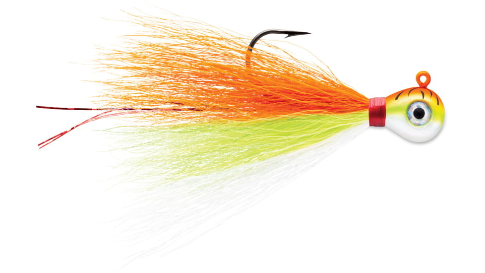 VMC Bucktail Jig, Orange Fire UV, 1/32oz, BKJ132-OFU