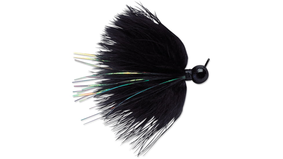 VMC Marabou Jig, Black, 1/4oz, DM14-BK