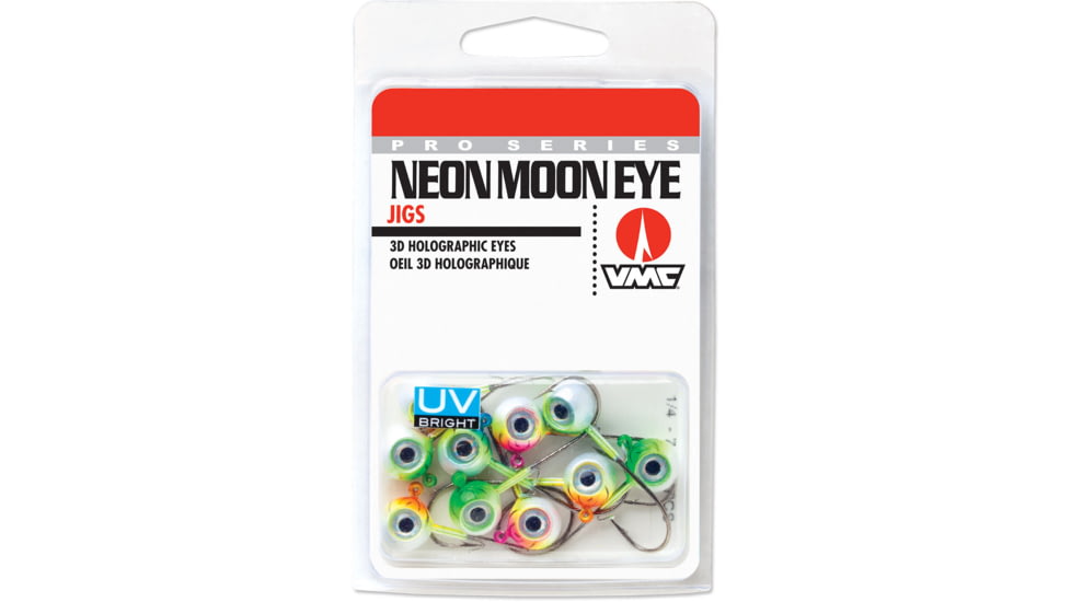 VMC Neon Moon Eye Jig UV Kit, Assorted, 1/4oz, NME14UVK