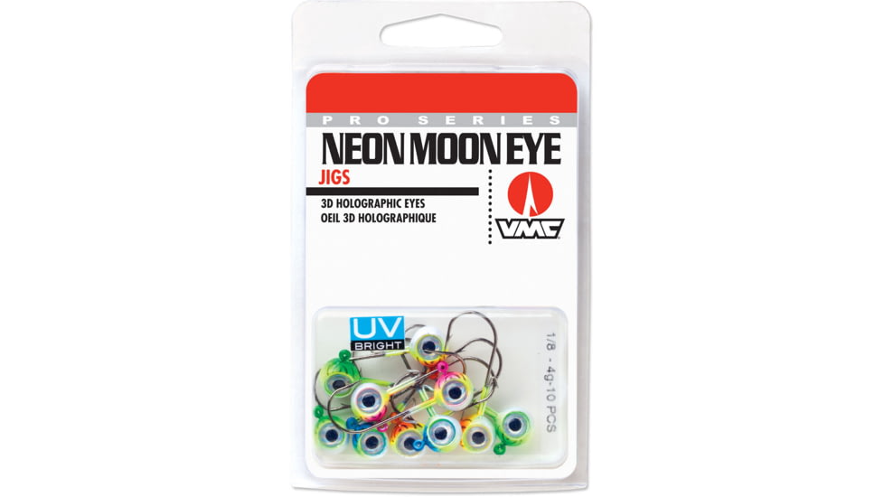VMC Neon Moon Eye Jig UV Kit, Assorted, 1/8oz, NME18UVK