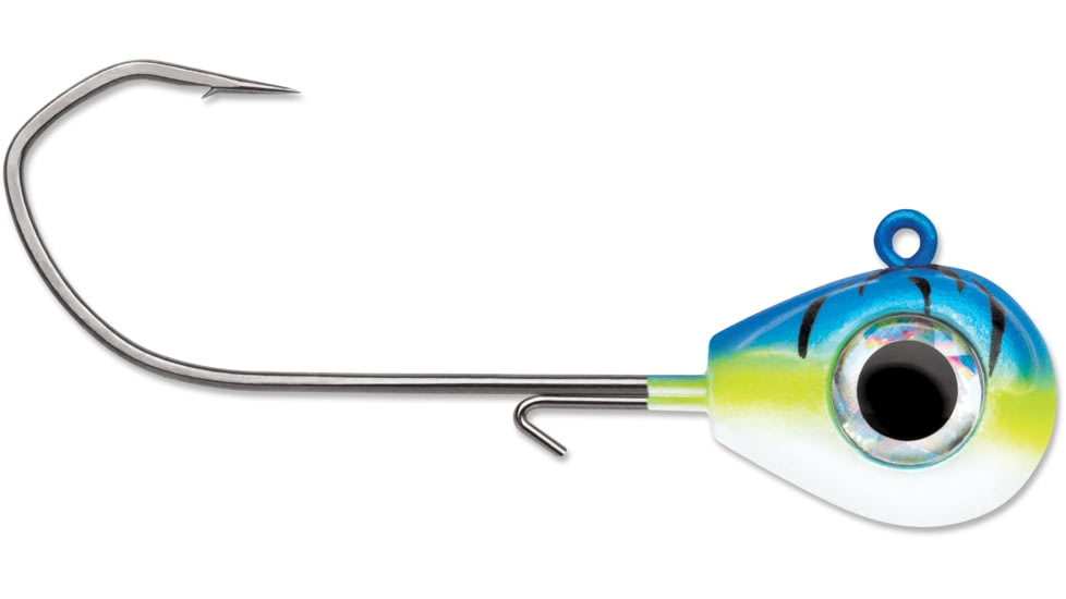 VMC Sleek Jig, 1/4oz Number 2/0 Hook, Blue Fire UV, 4/Pack, SLJ14-BFU