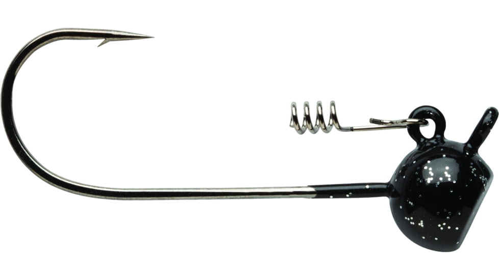 VMC Stand Up Shaky Head Jig, 1/8 oz, Number 3/0 Hook, Black, 4pk, SSHJ18-BK