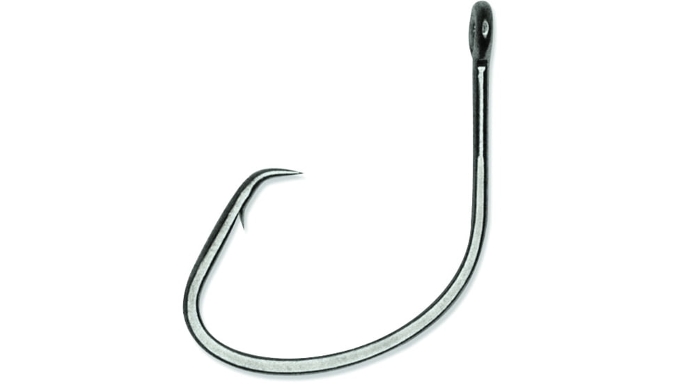 VMC SureSet Circle Hook, 1X Strong, Offset, Vanadium Steel, Needle Point, Coastal Black, Size 2/0, 10/Pack, 7381CB#2/0PP