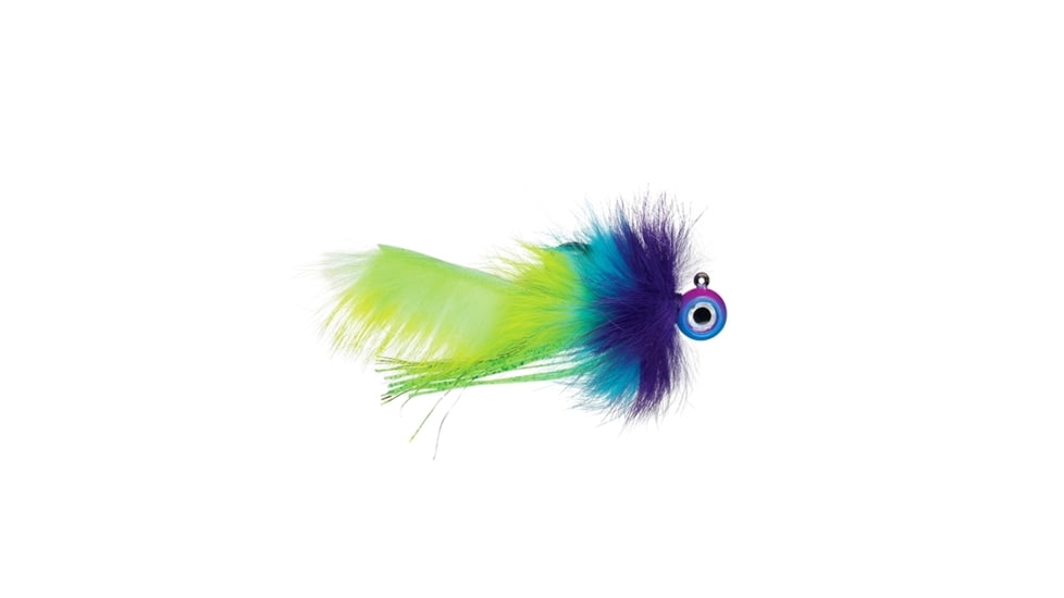 VMC Twitchin Jig 3/8oz., Number 2/0 hook, Glow Sideshow UV, TWCJ38-GSSU