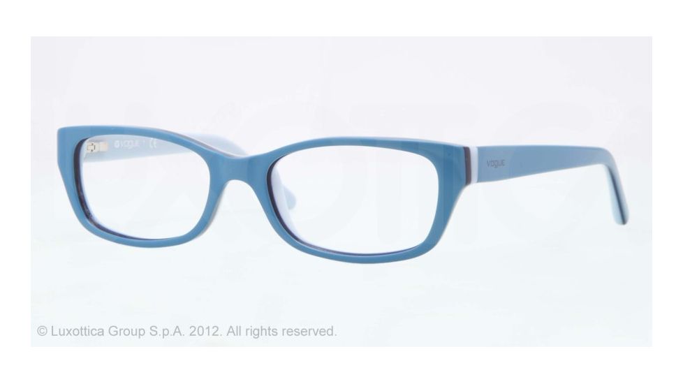 Vogue BABY 83 VO2811 Bifocal Prescription Eyeglasses 2075-45 - Light Blue/dark Blue/azure Frame, Demo Lens Lenses