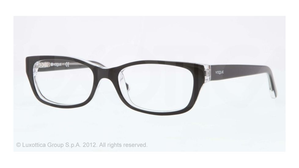 Vogue BABY 83 VO2811 Bifocal Prescription Eyeglasses W827-45 - Top Black/transparent Frame, Demo Lens Lenses