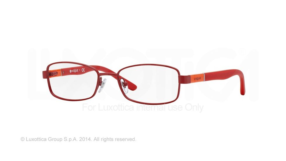 Vogue BABY 88 VO3926 Progressive Prescription Eyeglasses 957S-46 - Matte Metallized Red Frame