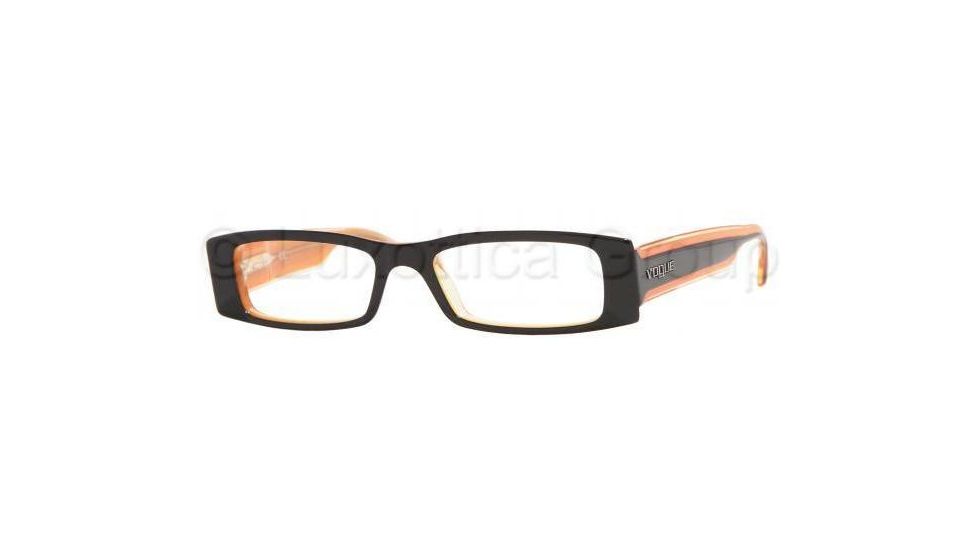Vogue Eyeglasses VO2501 with Lined Bifocal Rx Prescription Lenses 1536-5016 - Top Black/Orange 