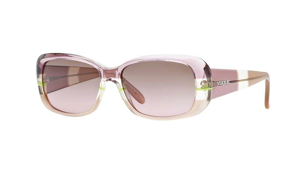 Vogue Prescription Sunglasses VO2606S VO2606S-223514-55 - Lens Diameter 55 mm, Frame Color Plum Grad/ivory/powder Tr