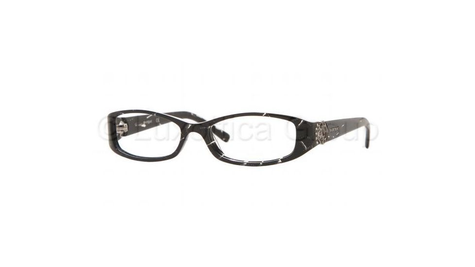 Vogue VO2535B Progressive Eyeglasses - Black Glitter Frame / 50 mm Prescription Lenses, 1567-5015