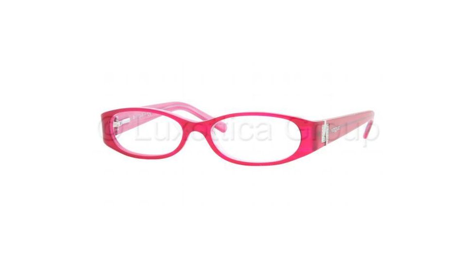 Vogue VO2576B Progressive Eyeglasses, Fuchsia On Horn Frame / 51 mm Prescription Lenses, 1637 5115
