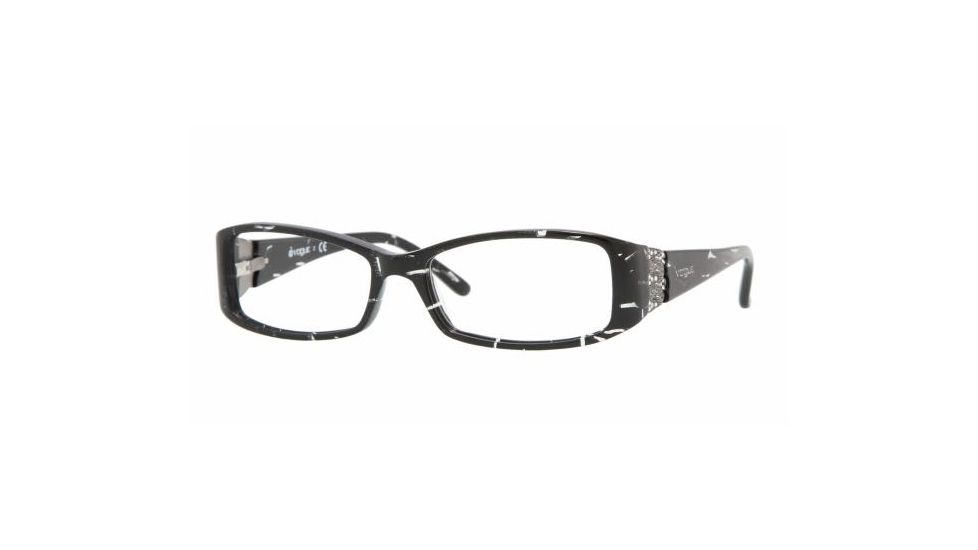 Vogue Eyeglasses VO2595B with No-Line Progressive Rx Prescription Lenses, Select Frame Color / Lens Diameter Black Glitter Frame / 50 mm Prescription Lenses