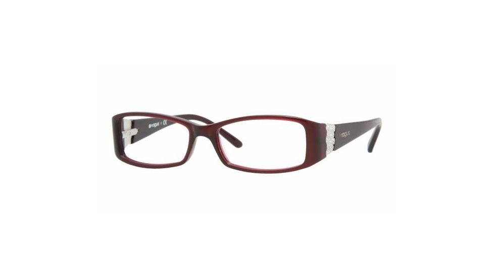 Vogue Eyeglasses VO2595B with No-Line Progressive Rx Prescription Lenses, Select Frame Color / Lens Diameter Wine Frame / 50 mm Prescription Lenses