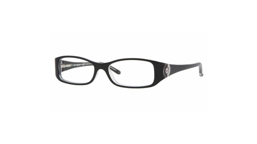Vogue VO2624B Progressive Eyeglasses Top Black+transp. Glitter Frame / 50 mm Prescription Lenses, 1688-5015
