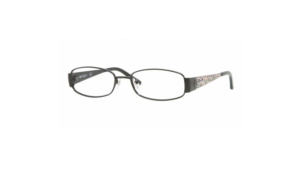 Vogue VO 3745B Eyeglasses w/ Gloss Black Frame and Non-Rx 53 mm Diameter Lenses, 352-5316
