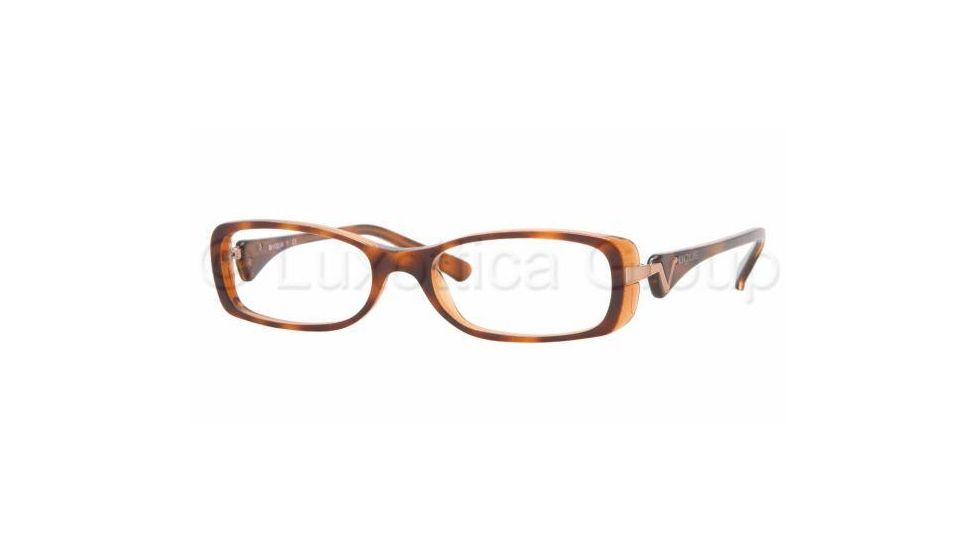 Vogue VO2556 Progressive Eyeglasses - Top Havana-Brown Glitter Frame w/ 50 mm Diameter Lenses, 1624-5016