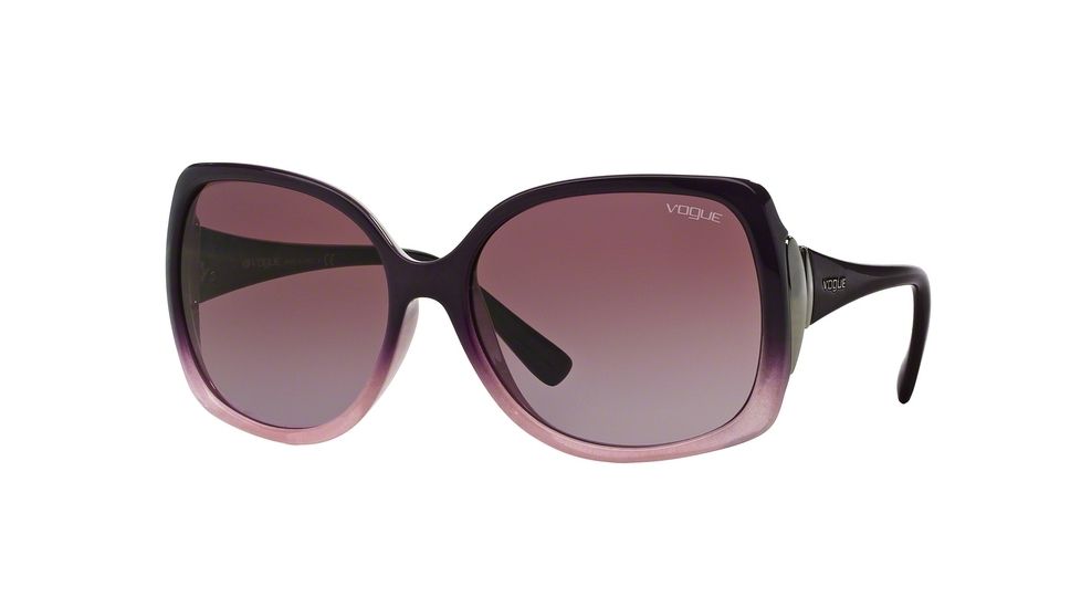 Vogue VO2695S Single Vision Prescription Sunglasses VO2695S-23478H-59 - Lens Diameter 59 mm, Frame Color Top Violet Grad Opal Powder