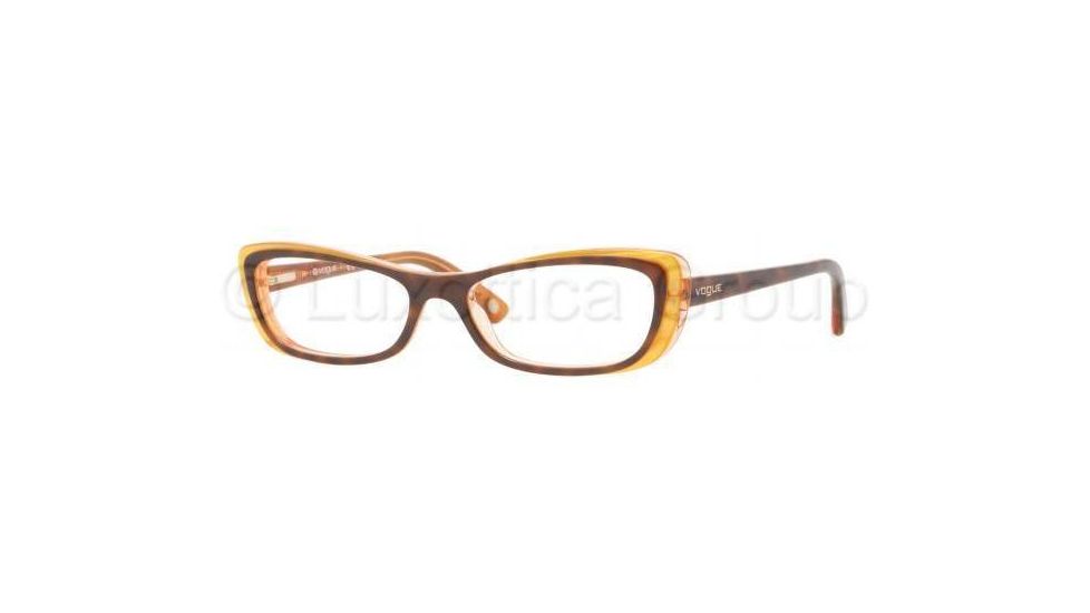 Vogue VO2707 Eyeglass Frames 1943-5016 - Top Havana On Orange Frame