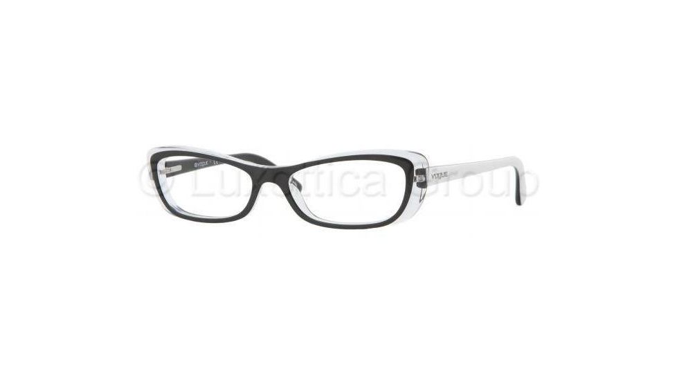 Vogue VO2707 Eyeglass Frames W827-5016 - Top Black / Transparent Frame