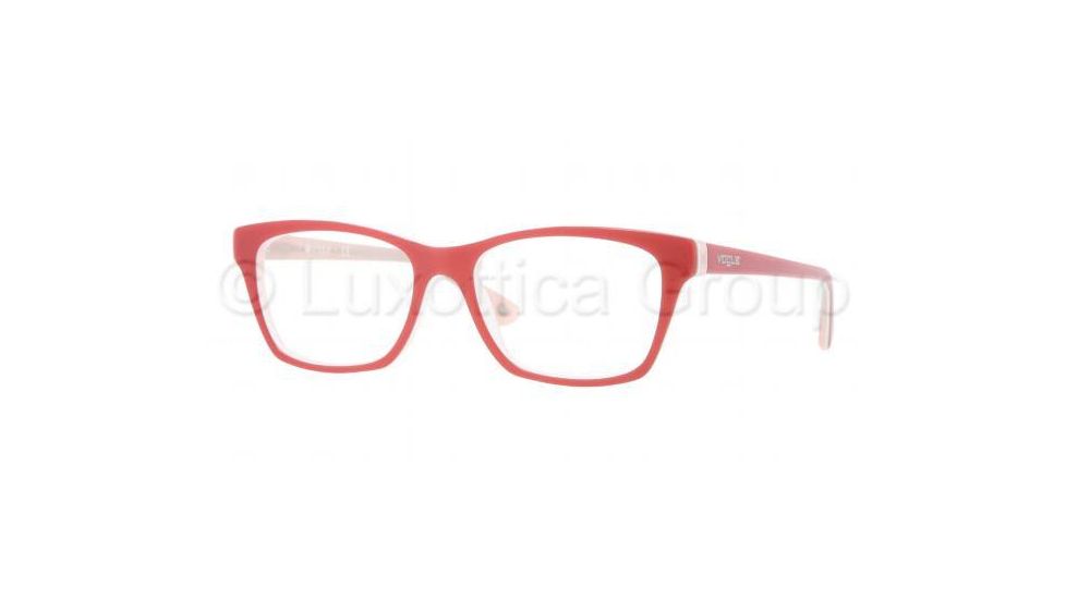 Vogue VO2714 Progressive Prescription Eyeglasses 2013-5216 - Top Red/Pink Frame, Demo Lens Lenses