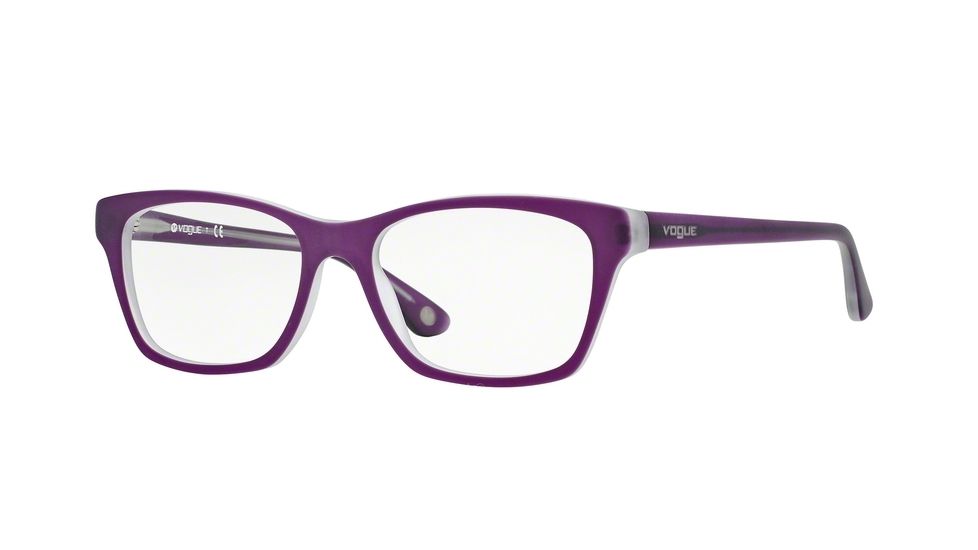 Vogue VO2714 Progressive Prescription Eyeglasses 2170S-52 - Top Matte Violet Transp Frame