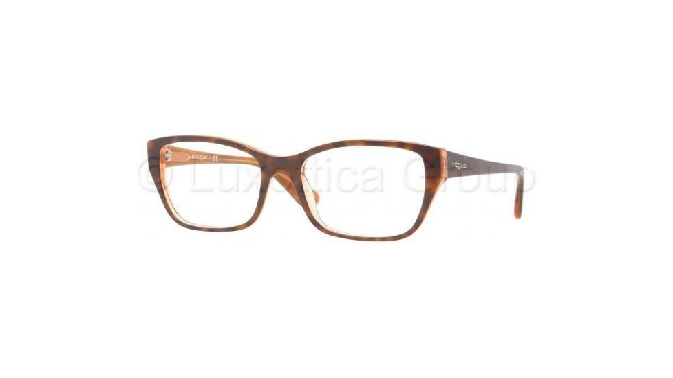 Vogue VO2715 Eyeglass Frames 1943-5218 - Top Havana On Orange Frame