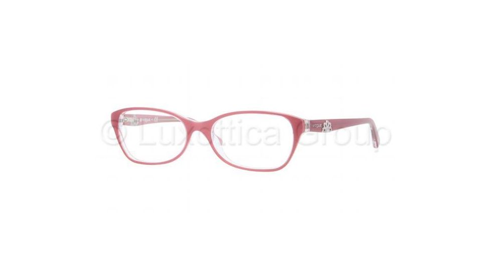 Vogue VO2737 Progressive Prescription Eyeglasses 2008-5216 - Top Red Pearl / Pink Frame, Demo Lens Lenses