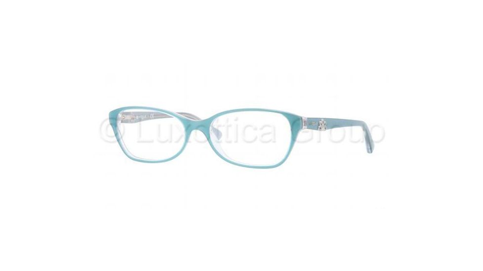 Vogue VO2737 Progressive Prescription Eyeglasses 2009-5216 - Top Light Azure/Pearl Frame, Demo Lens Lenses