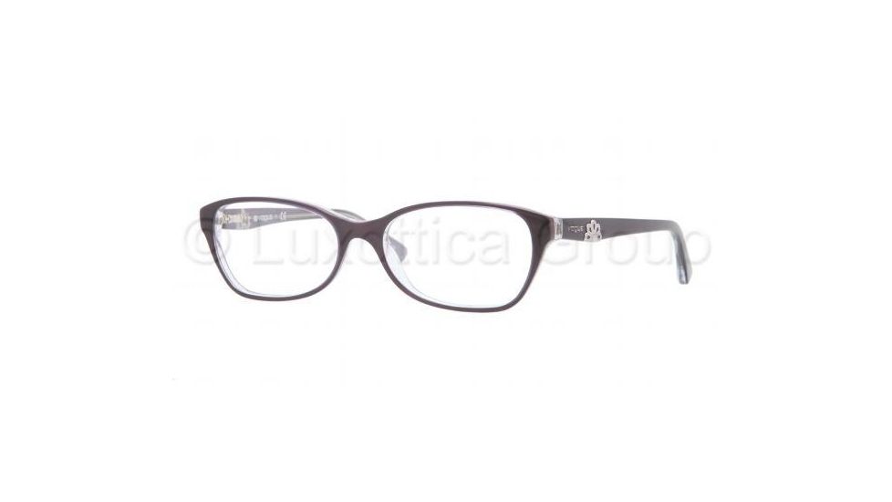 Vogue VO2737 Progressive Prescription Eyeglasses 2010-5216 - Top Dark Violet/Pearl Frame, Demo Lens Lenses