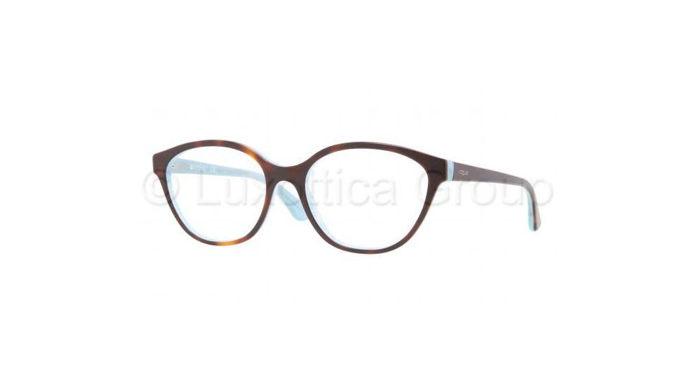 Vogue VO2764 Single Vision Prescription Eyeglasses 2018-5217 - Top Havana/Azure Frame, Demo Lens Lenses