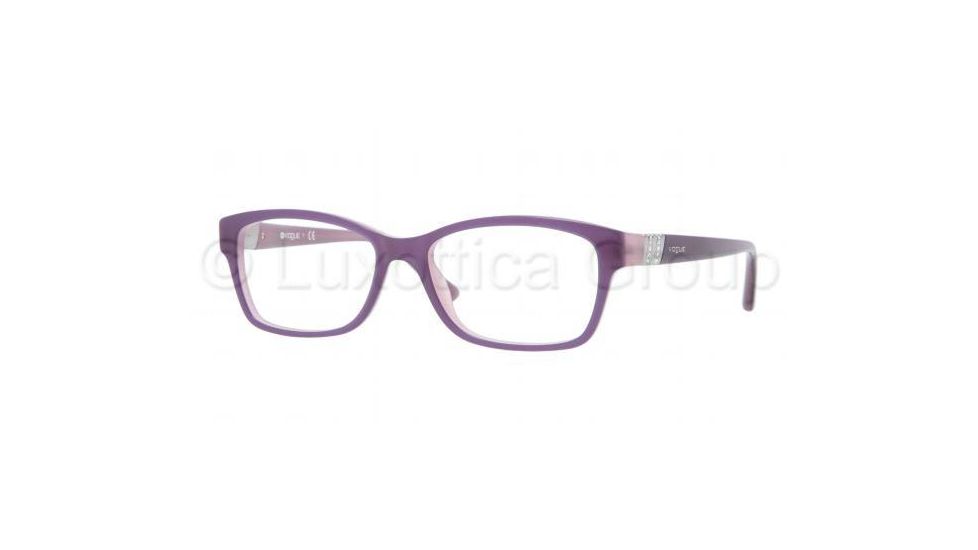 Vogue VO2765B Single Vision Prescription Eyeglasses 1312-5316 - Top Violet/Opal Pink Frame, Demo Lens Lenses