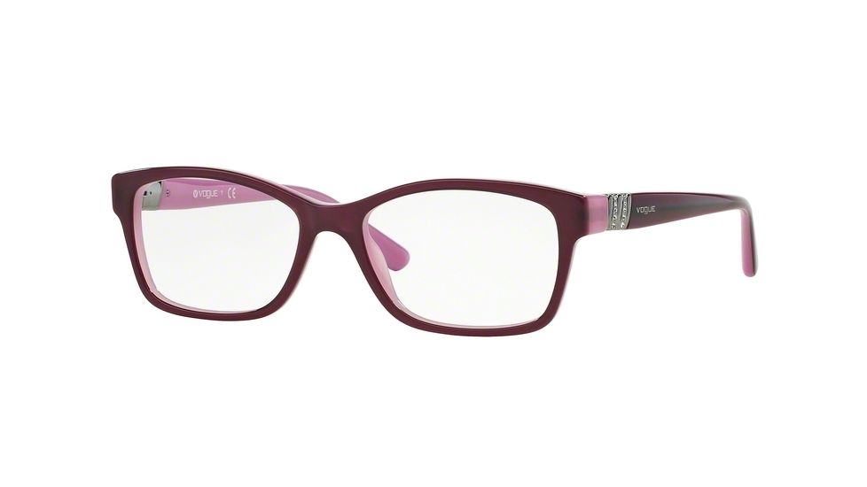 Vogue VO2765B Prescription Eyeglasses 2321-53 - Eggplant Violet/opal Pink Frame