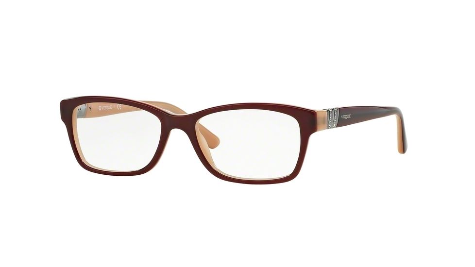 Vogue VO2765B Prescription Eyeglasses 2323-53 - Bordeaux/opal Powder Frame