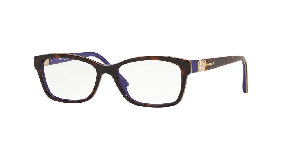 Vogue VO2765B Prescription Eyeglasses, 53mm, Tortoise/Beige/Violet, VO2765B-2626-53-SV