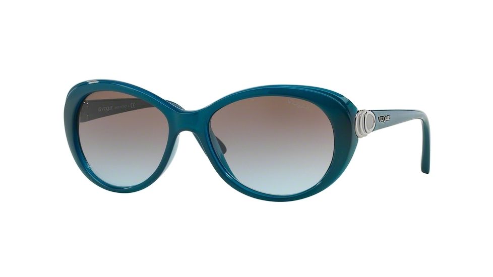 Vogue VO2770S Single Vision Prescription Sunglasses VO2770S-228548-56 - Lens Diameter 56 mm, Frame Color Aqua Green/Opal Bluette