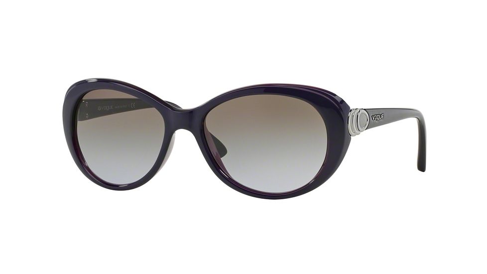 Vogue VO2770S Single Vision Prescription Sunglasses VO2770S-228668-56 - Lens Diameter 56 mm, Frame Color Dark Violet/Opal Pink