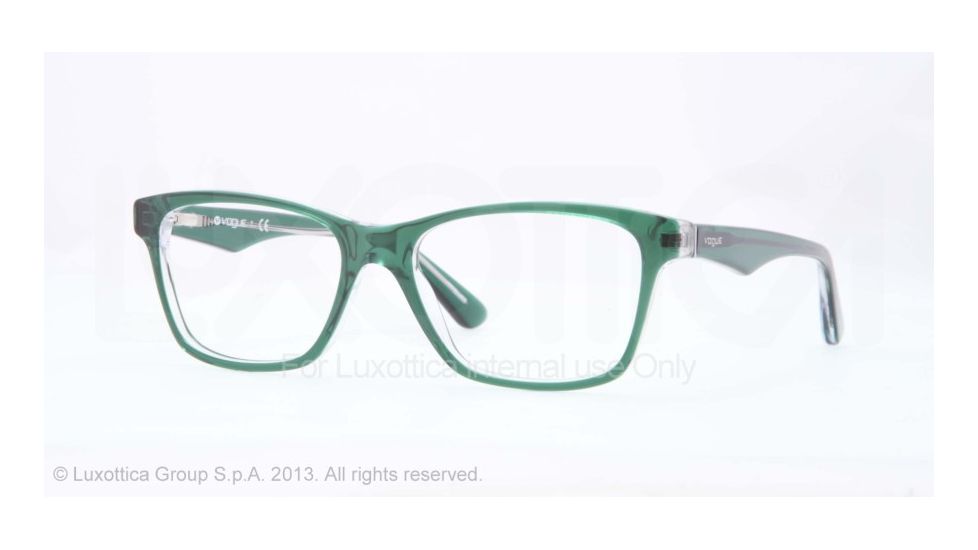 Vogue VO2787 Single Vision Prescription Eyeglasses 2169-51 - Top Green/transparent Frame