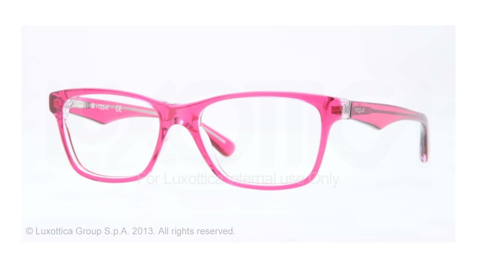 Vogue VO2787 Single Vision Prescription Eyeglasses 2172-51 - Top Fuxia/transparent Frame