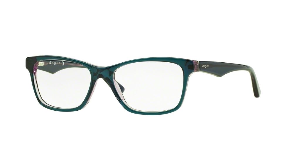 Vogue VO2787 Single Vision Prescription Eyeglasses 2267-53 - Top Tr Green/Tr Violet Frame