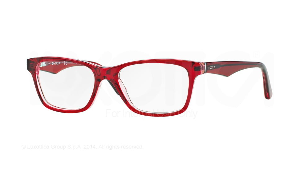Vogue VO2787 Single Vision Prescription Eyeglasses 2269-51 - Top Tr Bordeaux/Tr Pink Frame