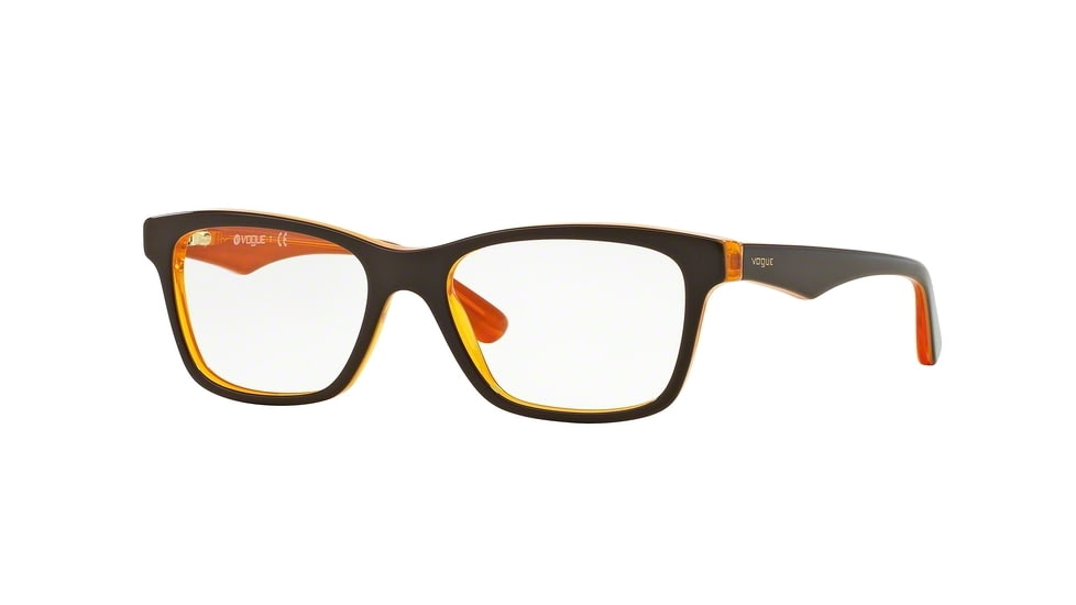Vogue VO2787 Single Vision Prescription Eyeglasses 2279-53 - Brown/Yellow/Orange Tr Frame
