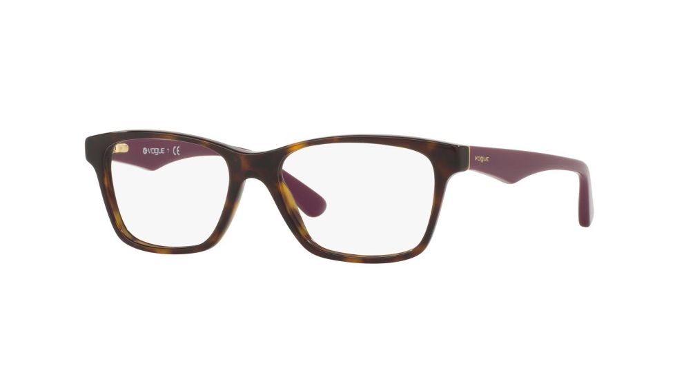 Vogue VO2787 Single Vision Prescription Eyeglasses 2406-53 - Dark Havana Frame