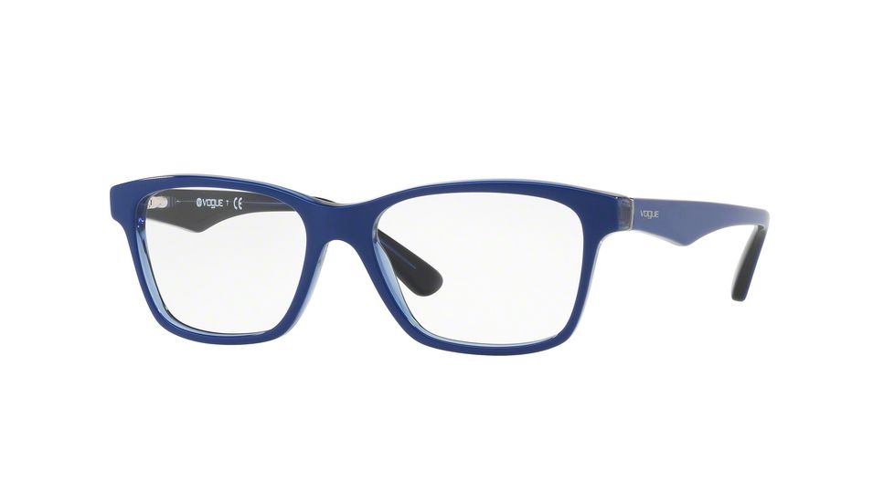 Vogue VO2787 Single Vision Prescription Eyeglasses 2583-51 - Top Dark Blue/blue Transp Frame