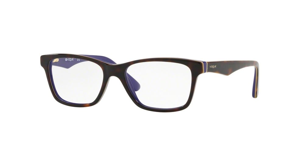 Vogue VO2787 Single Vision Prescription Eyeglasses, 53mm, Top Tortoise/beige/violet, VO2787-2626-53-SV