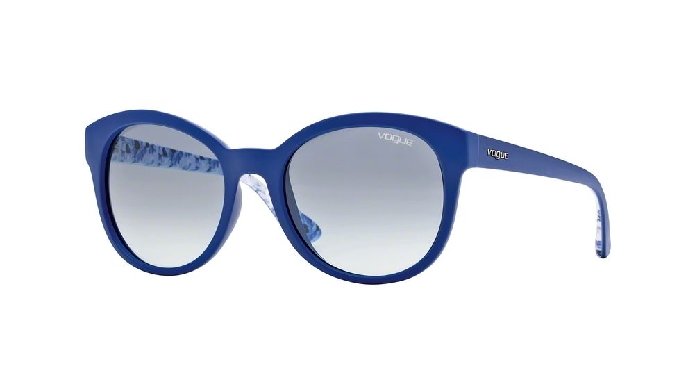 Vogue VO2795S Single Vision Prescription Sunglasses VO2795S-22258F-53 - Lens Diameter 53 mm, Frame Color Matte Blue